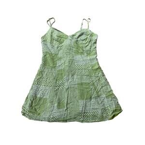 green floral dress pacsun XS LA Hearts/Pacsun green floral print midi